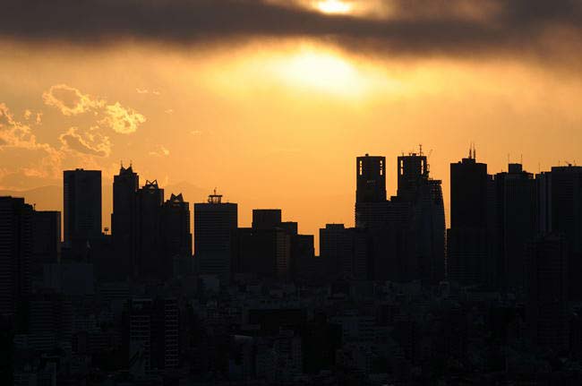 夕日