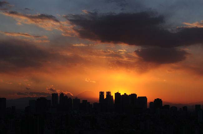 夕日